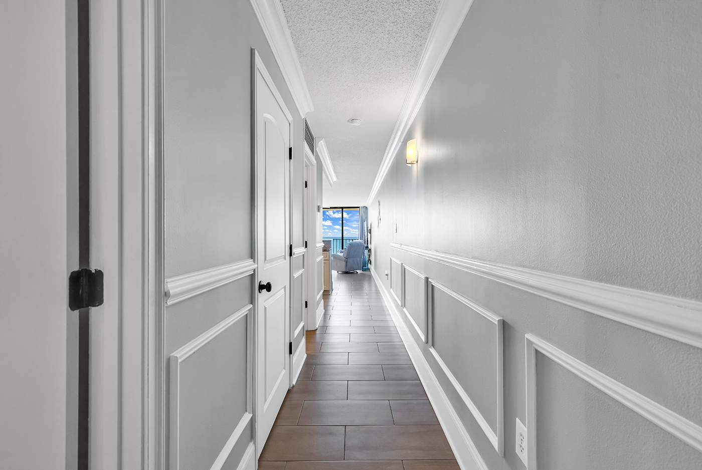 This Oceanfront condo is 3 BR and 2.5 Bath