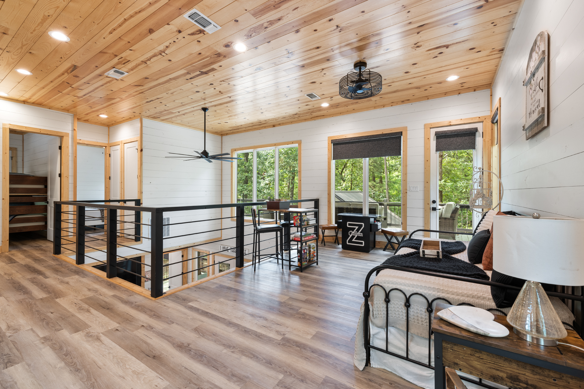 Luxury Hochatown Cabin w/ Hot Tub, Arcade, Luxe Decks & Fireplaces 4