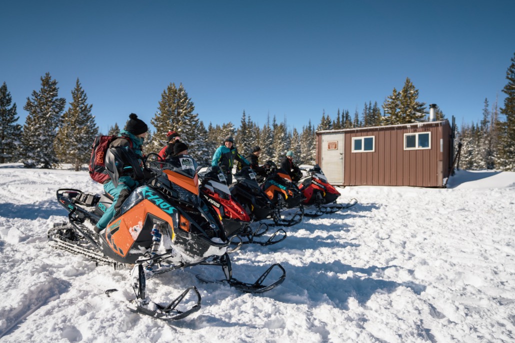 8 snwomobiles available