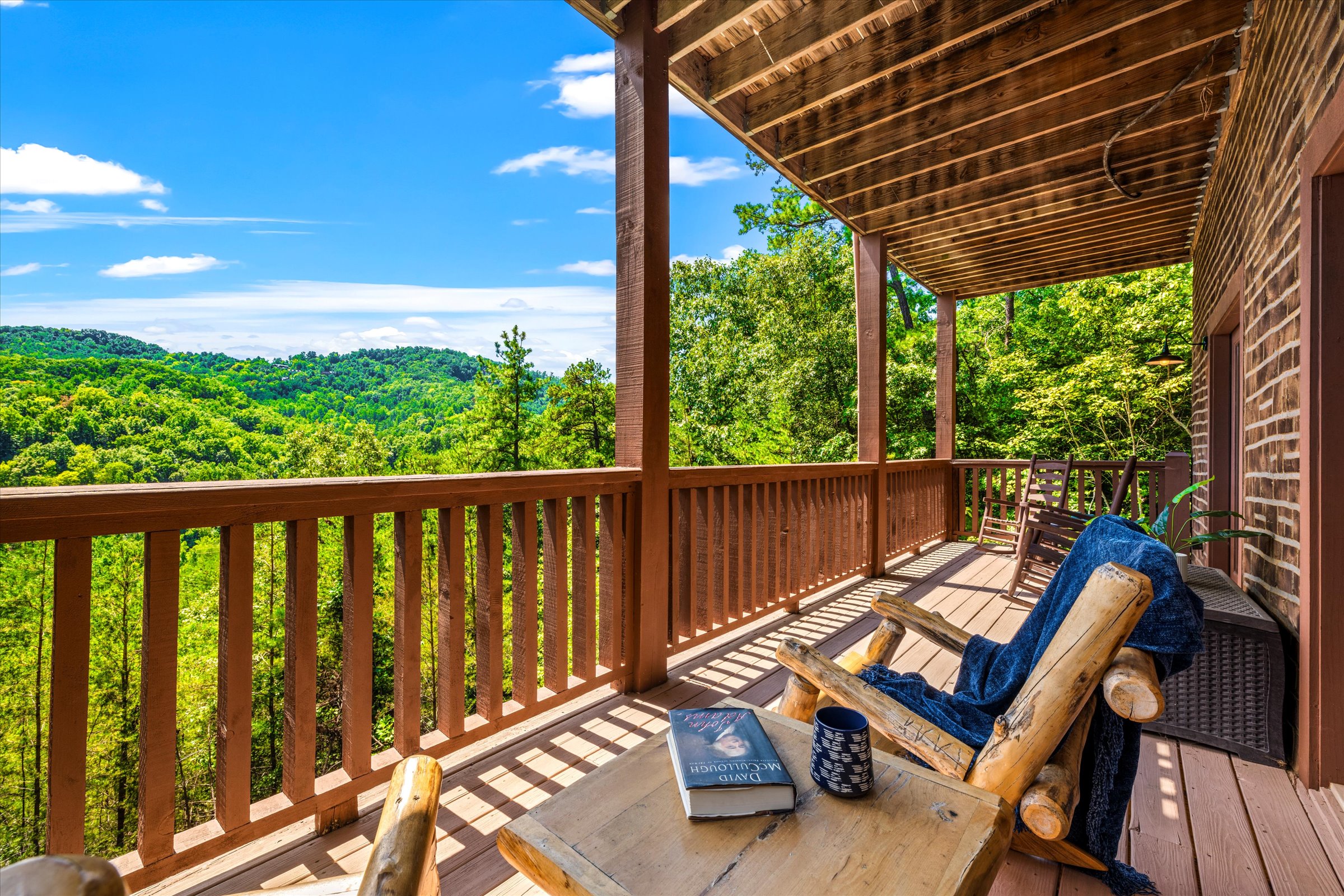 Lower deck access from both king suites—perfect for relaxing, reading, or enjoying nature.