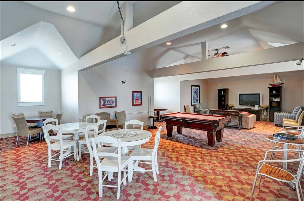 The clubhouse has a game room and a TV Lounge.