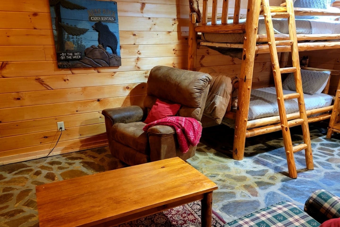Bedroom 4 , open to sitting room/game room with bunk beds and Queen sofa sleeper