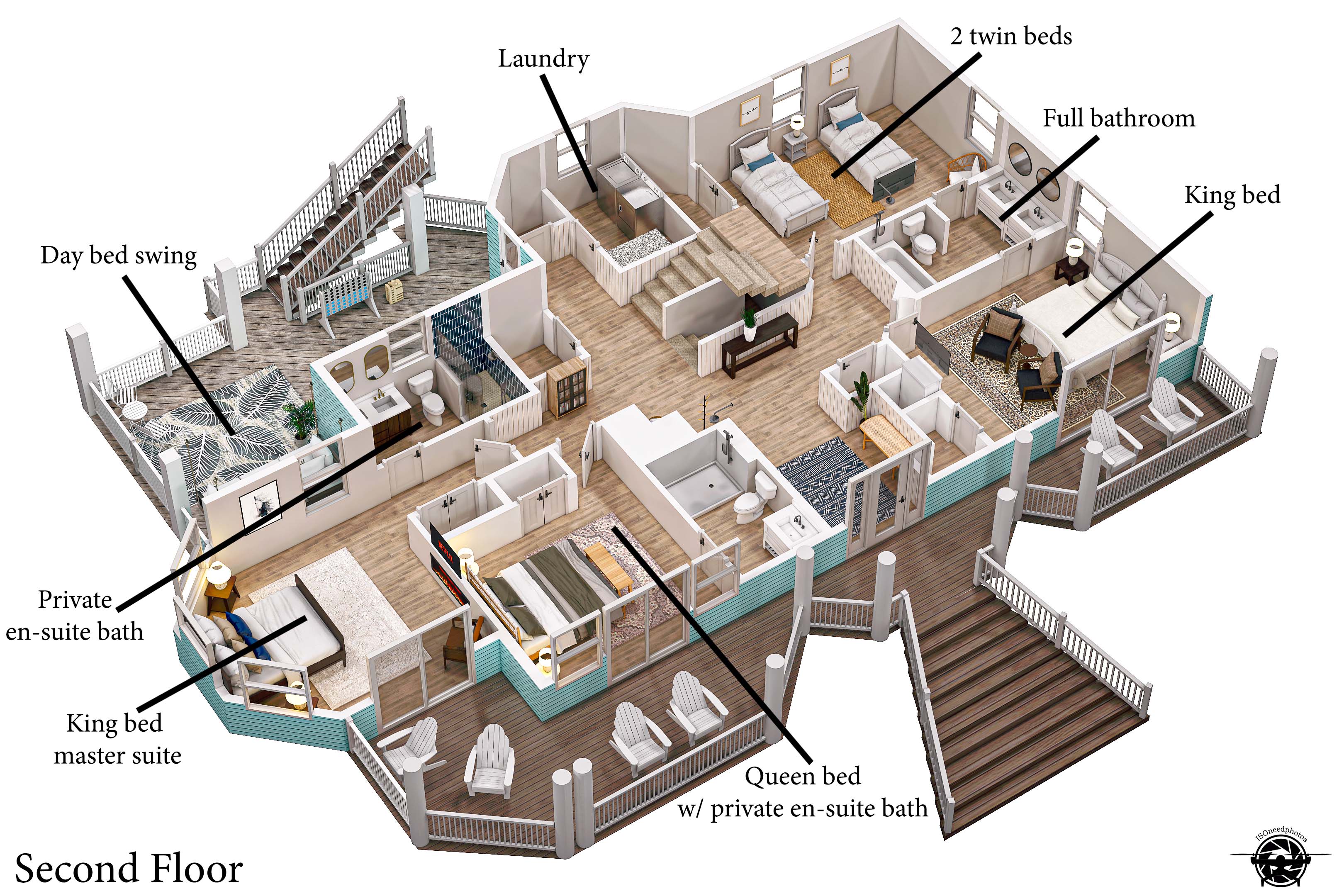 3d Floor Plans 2nd floor