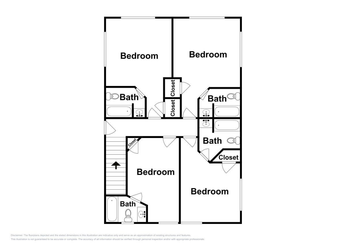 Upstairs floor plan