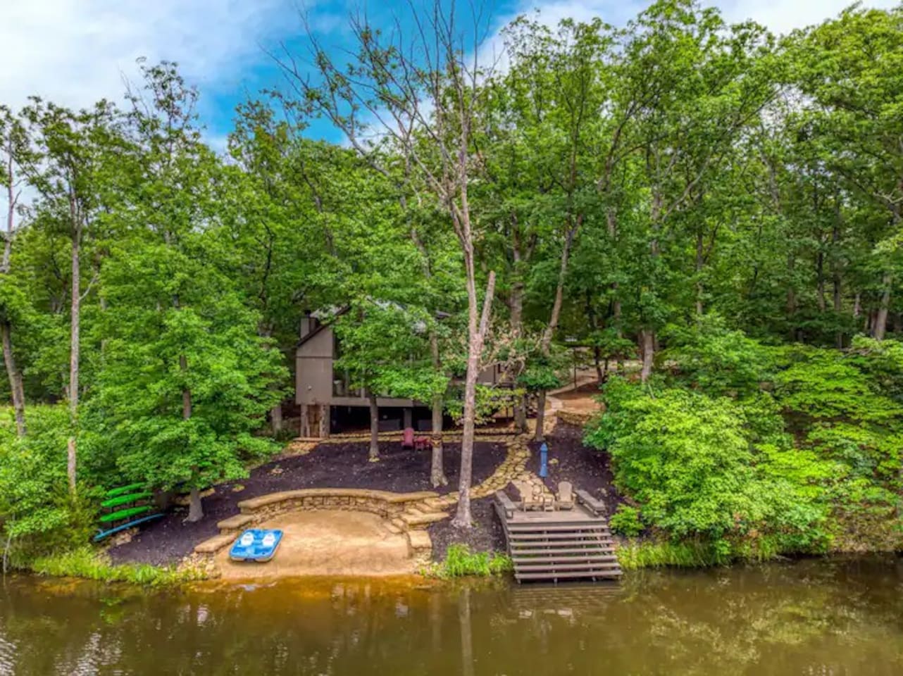 Lakeside setting with direct access to the water