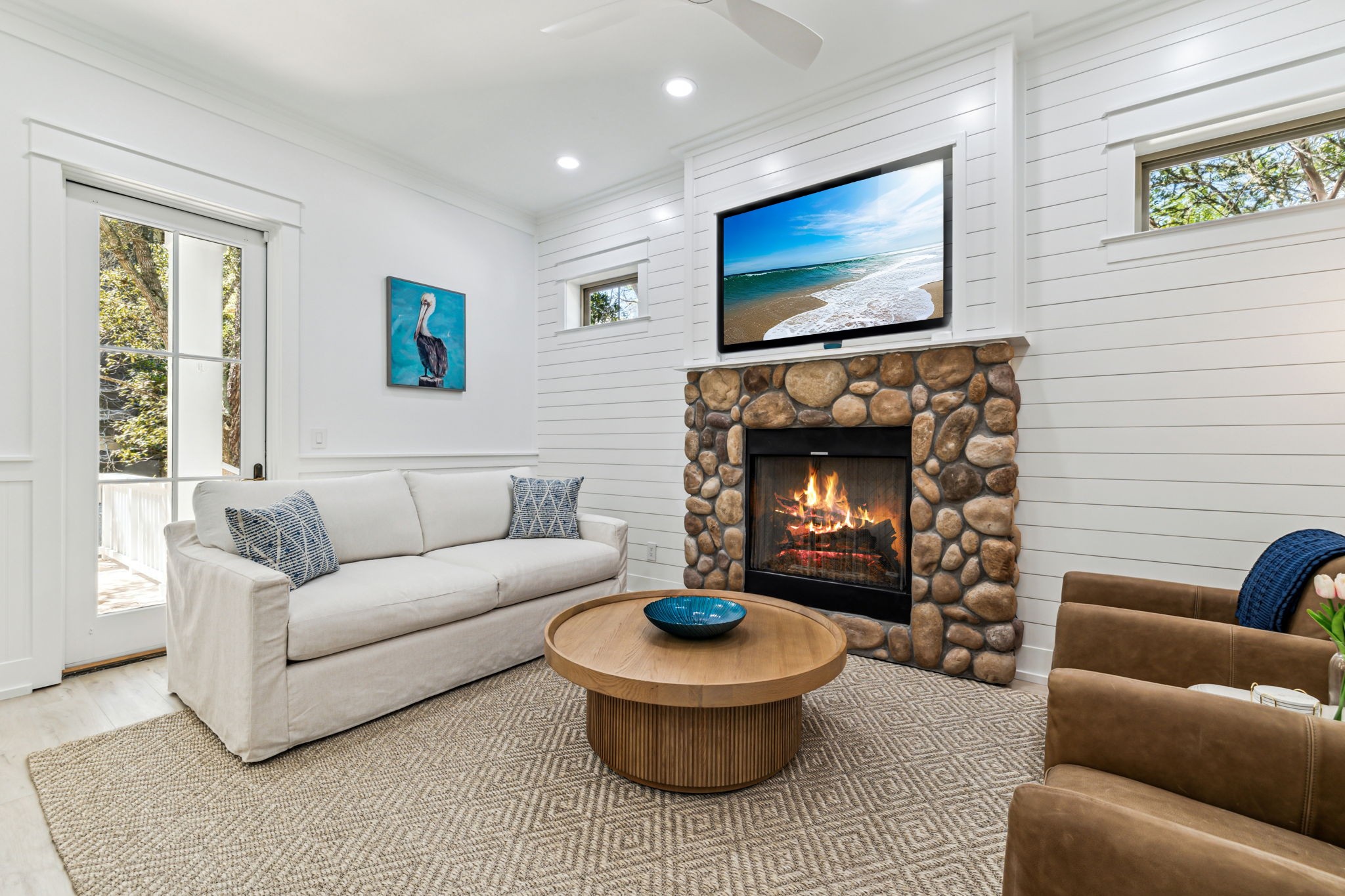 Open concept kitchen, dining room, and living room.  (Fireplace is for aesthetics at this moment.   Please do not use or touch.)