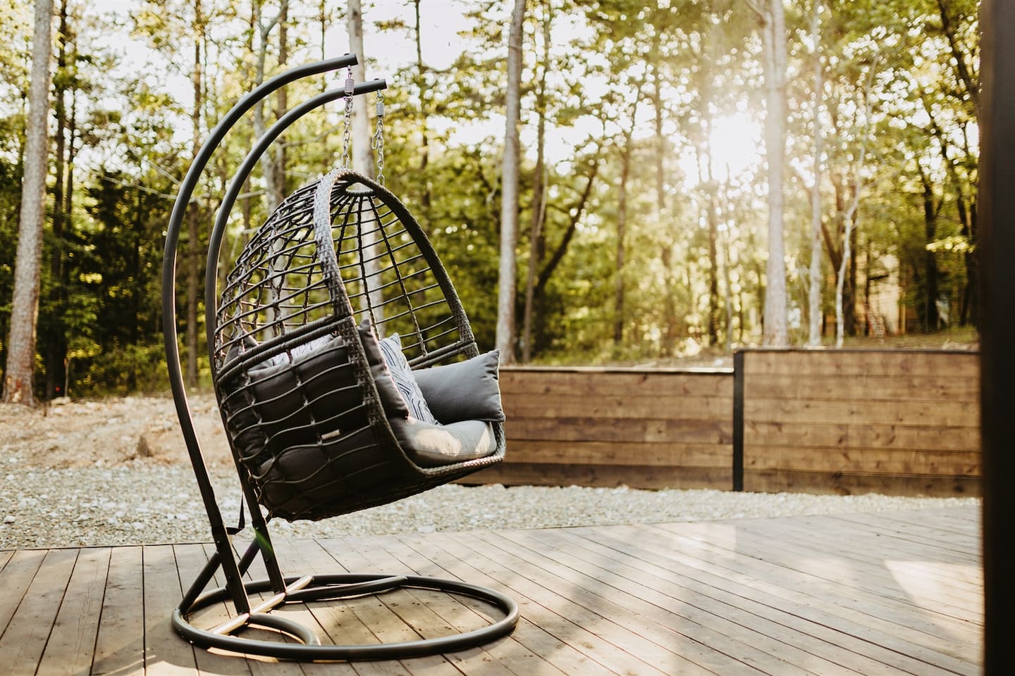 This swing is just perfect for your morning coffee or afternoon reading