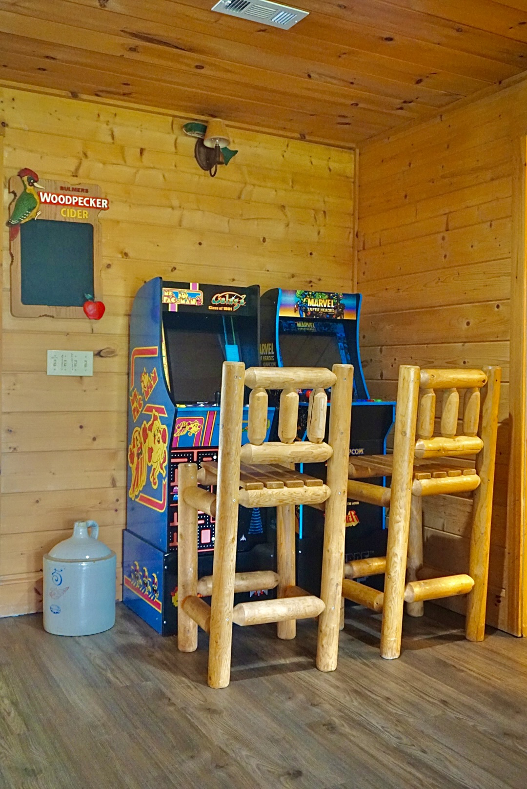 Game Room: Unleash your inner gamer with retro arcade machines and fun seating!