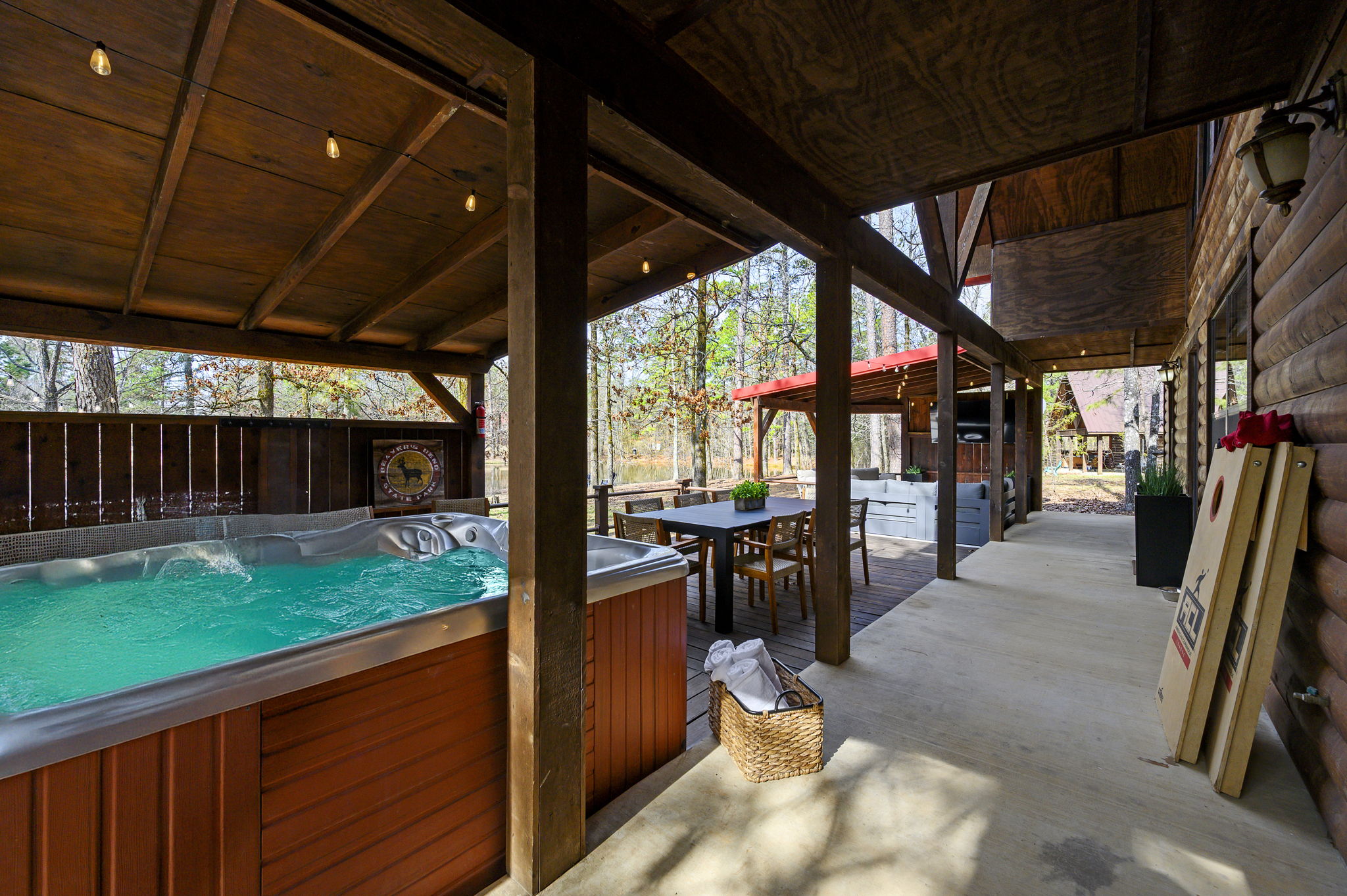 Slip into warm, bubbling comfort after a day exploring. Secluded and thoughtfully placed for maximum relaxation.