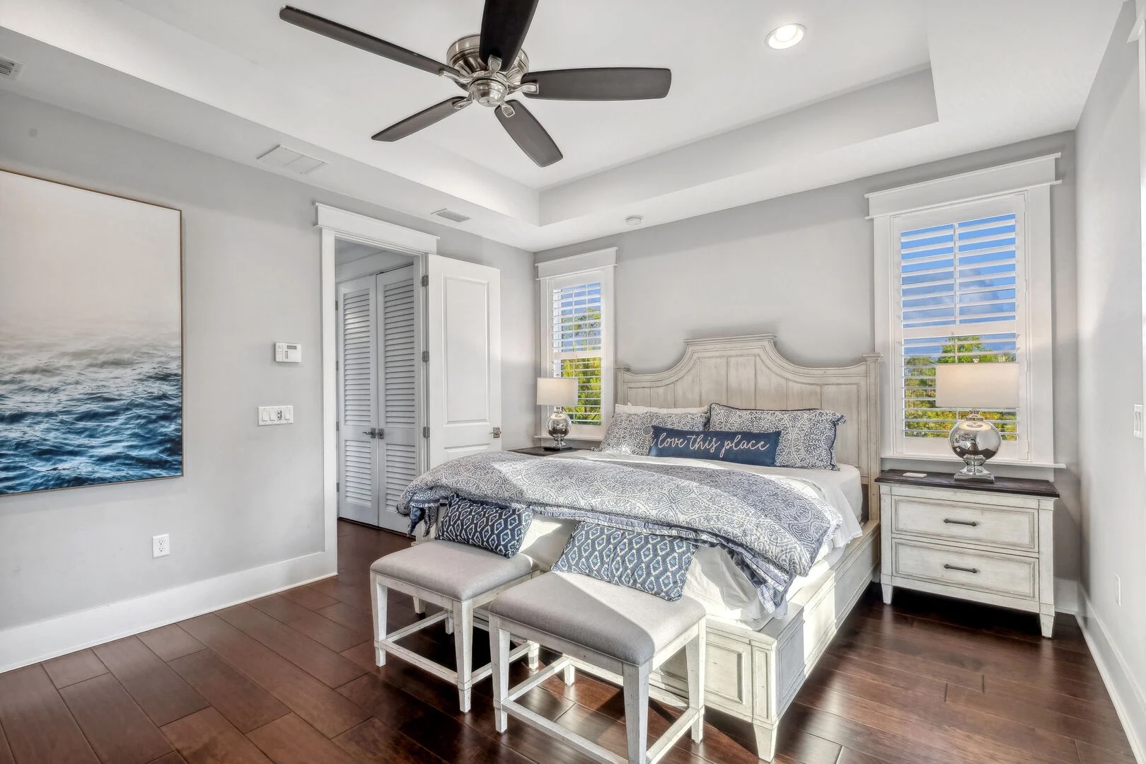 Master suite + peaceful screened porch.