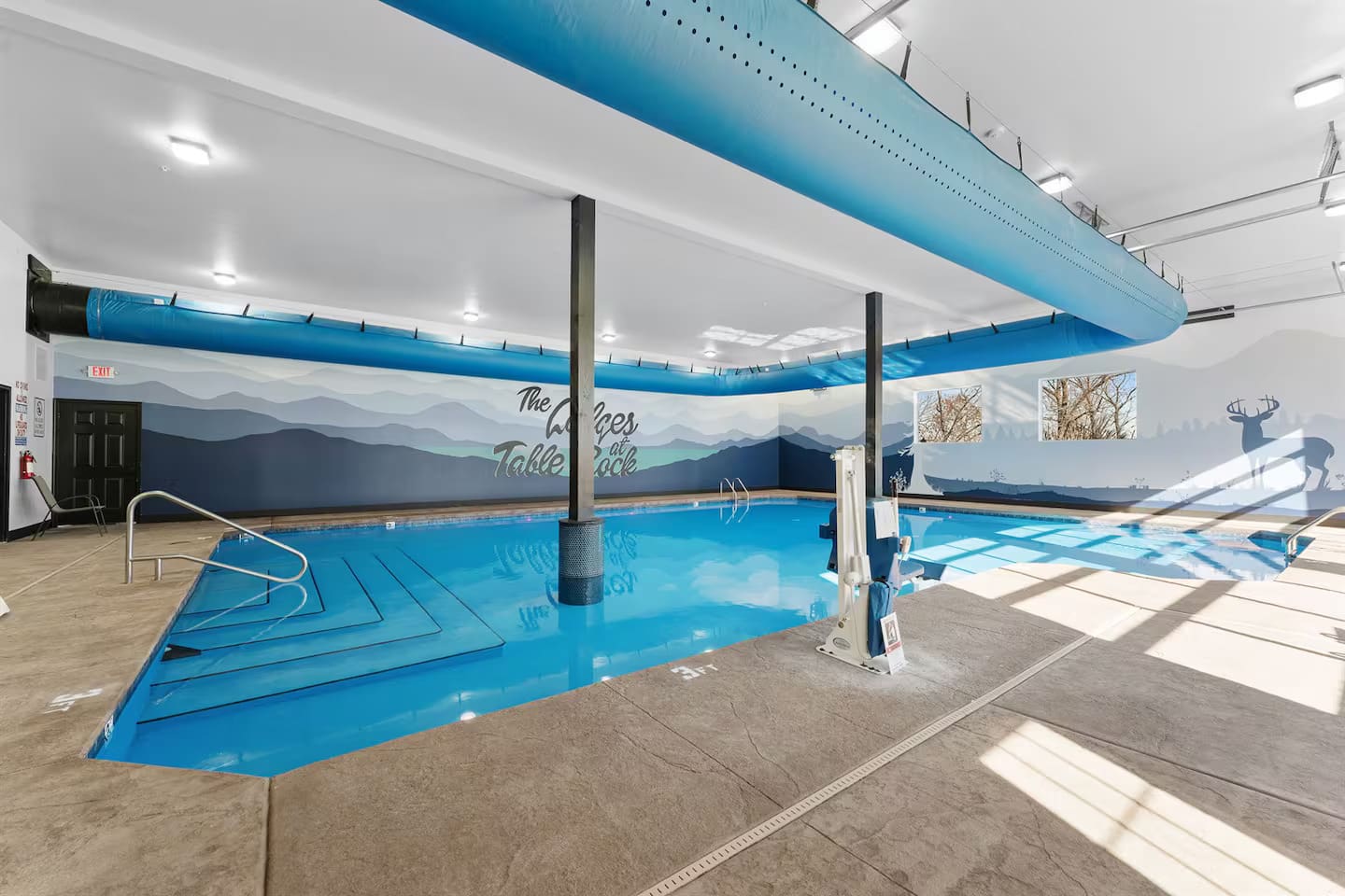 Year-round Indoor Heated Swimming Pool located within the Crowne View community