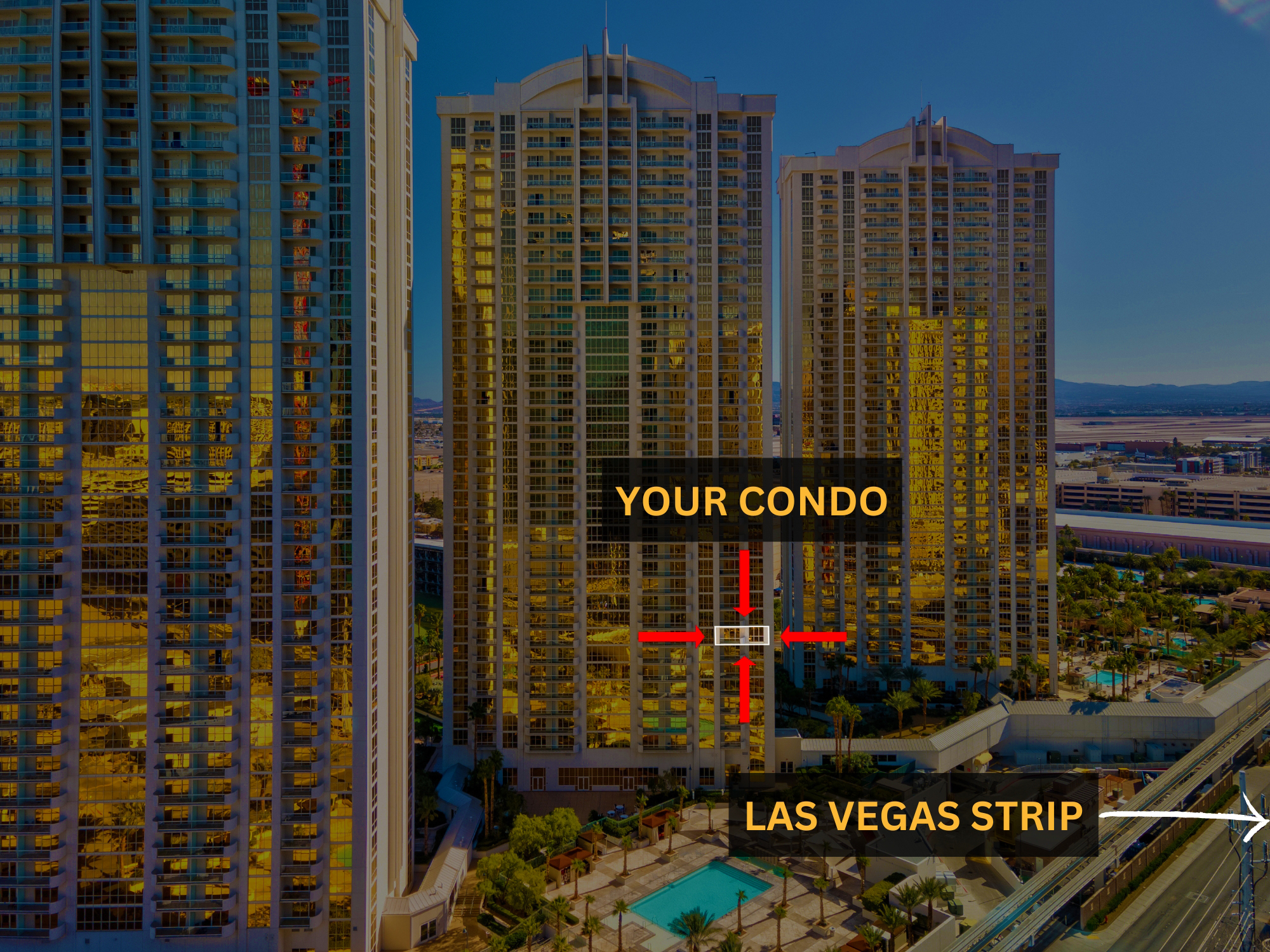 MGM Tower 2 · Units 801+803 — MGM Tower 2 Aerial