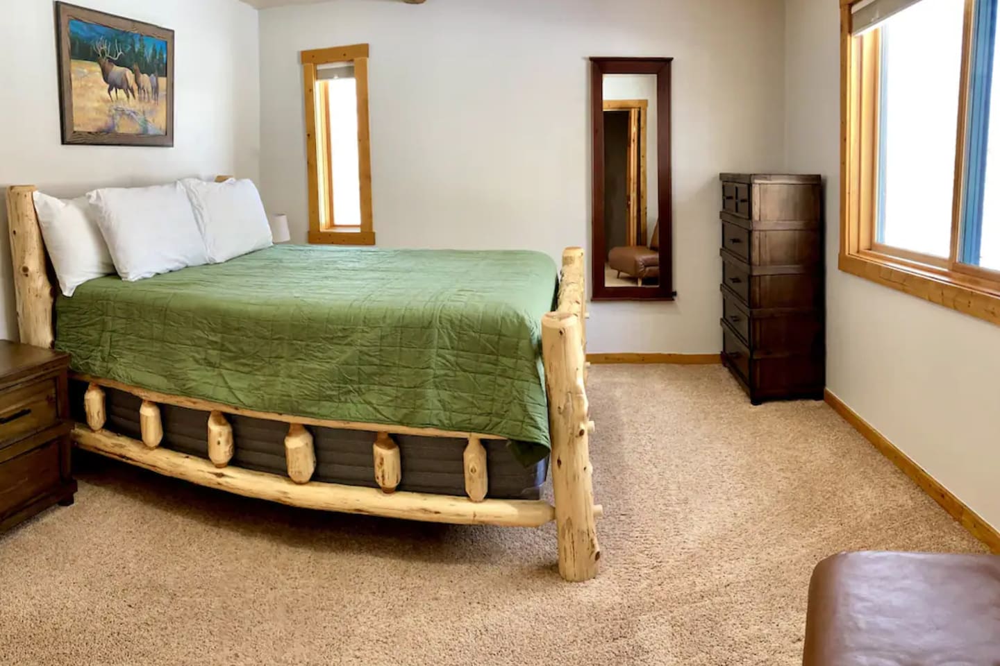 Bedroom 2 - queen bed, large closet, and great views.