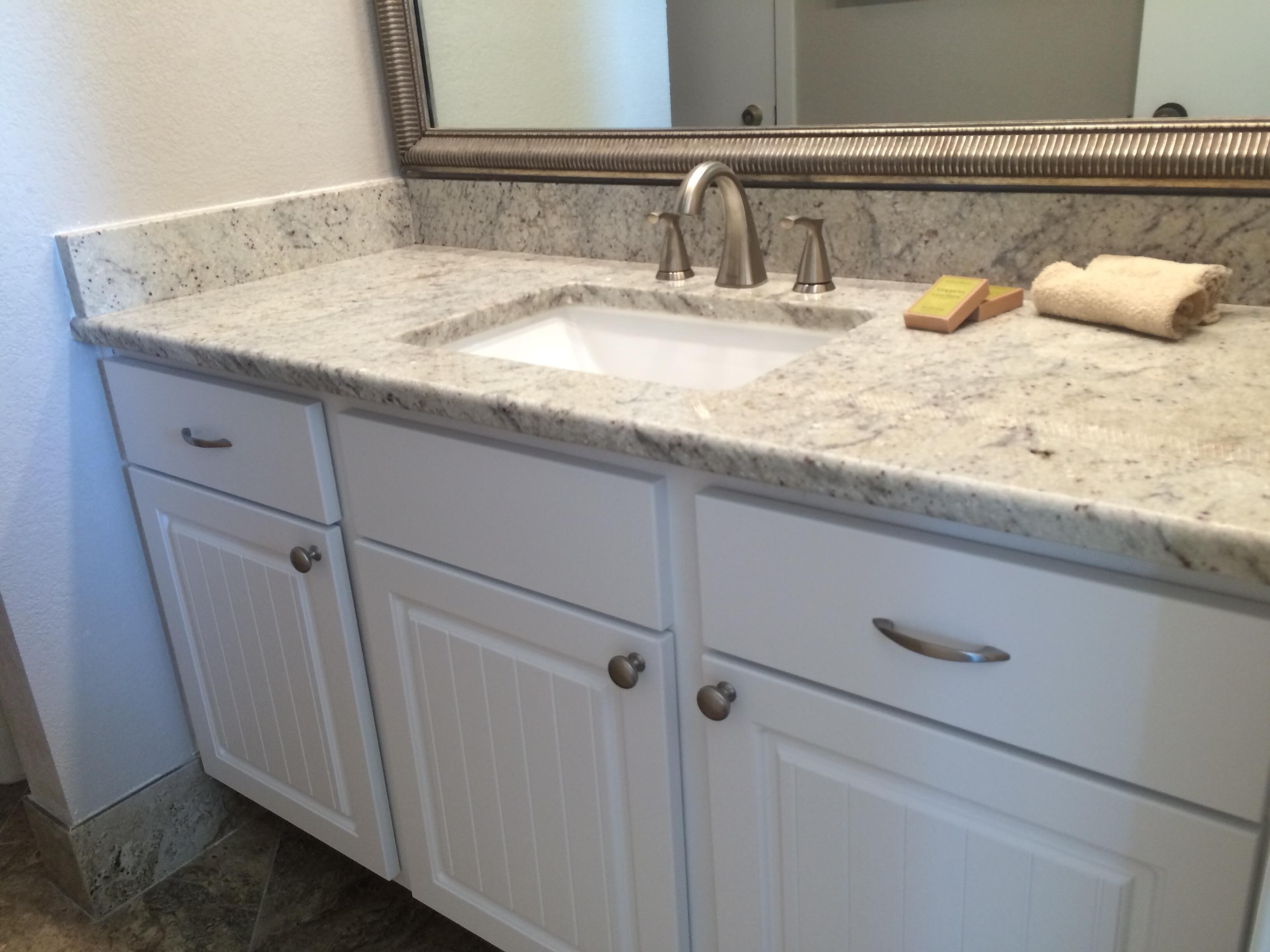 Master bathroom with shower/tub combination 
