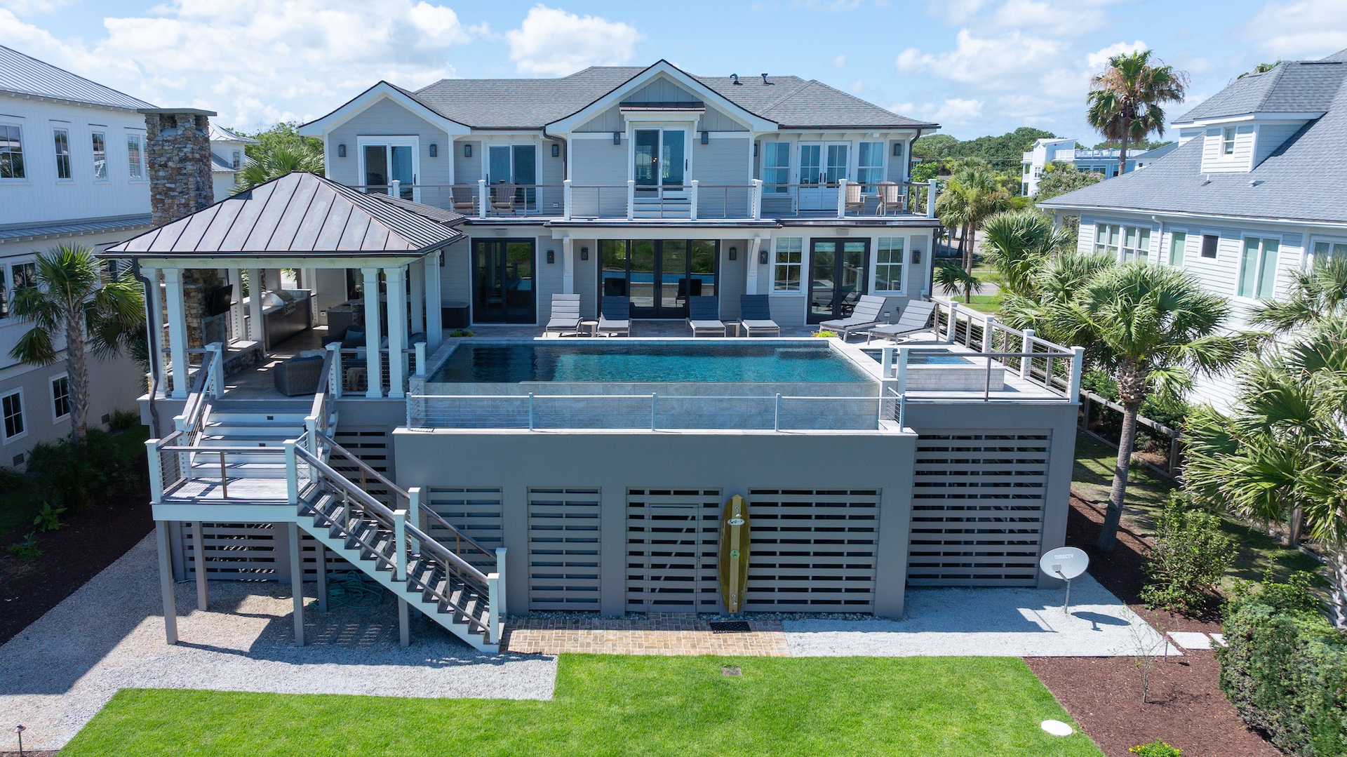 Pool Deck | Beach Shelter | 3708 Palm Blvd | Isle of Palms, SC | IOP Escapes