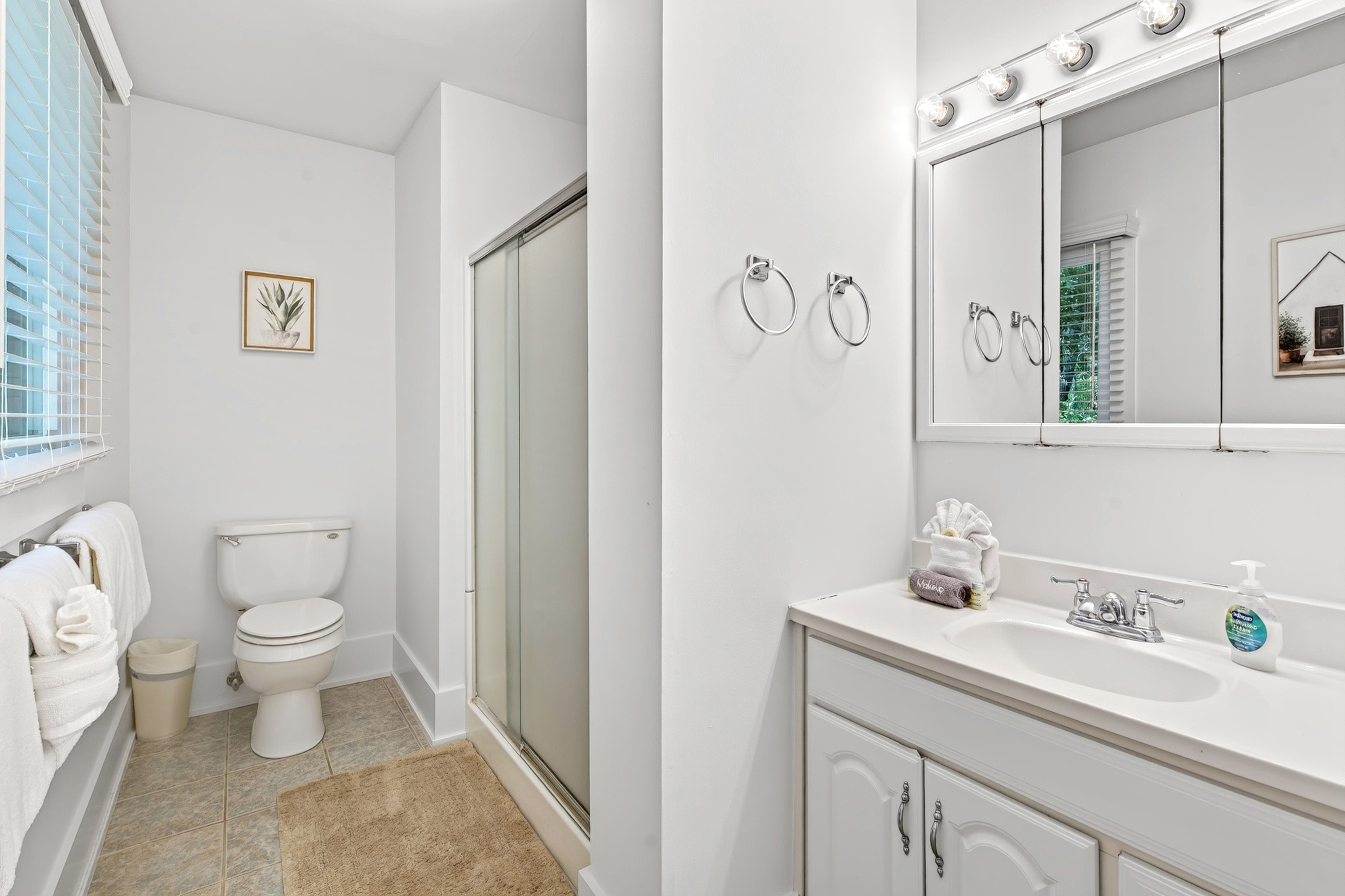 Master bathroom with walk-in shower