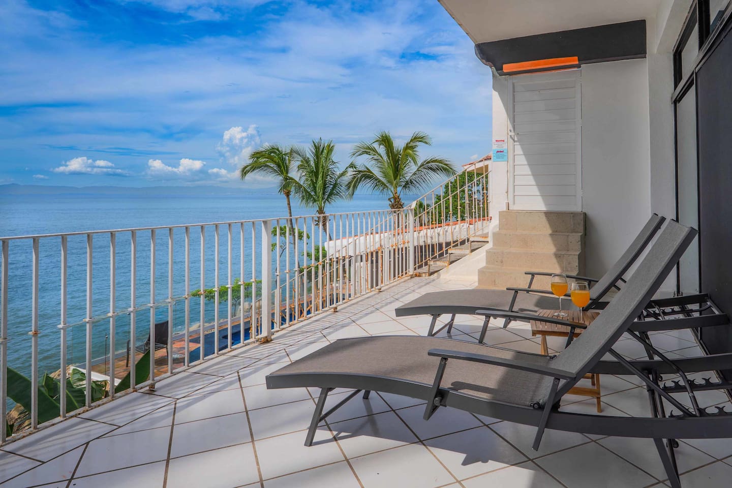 Large balcony with views