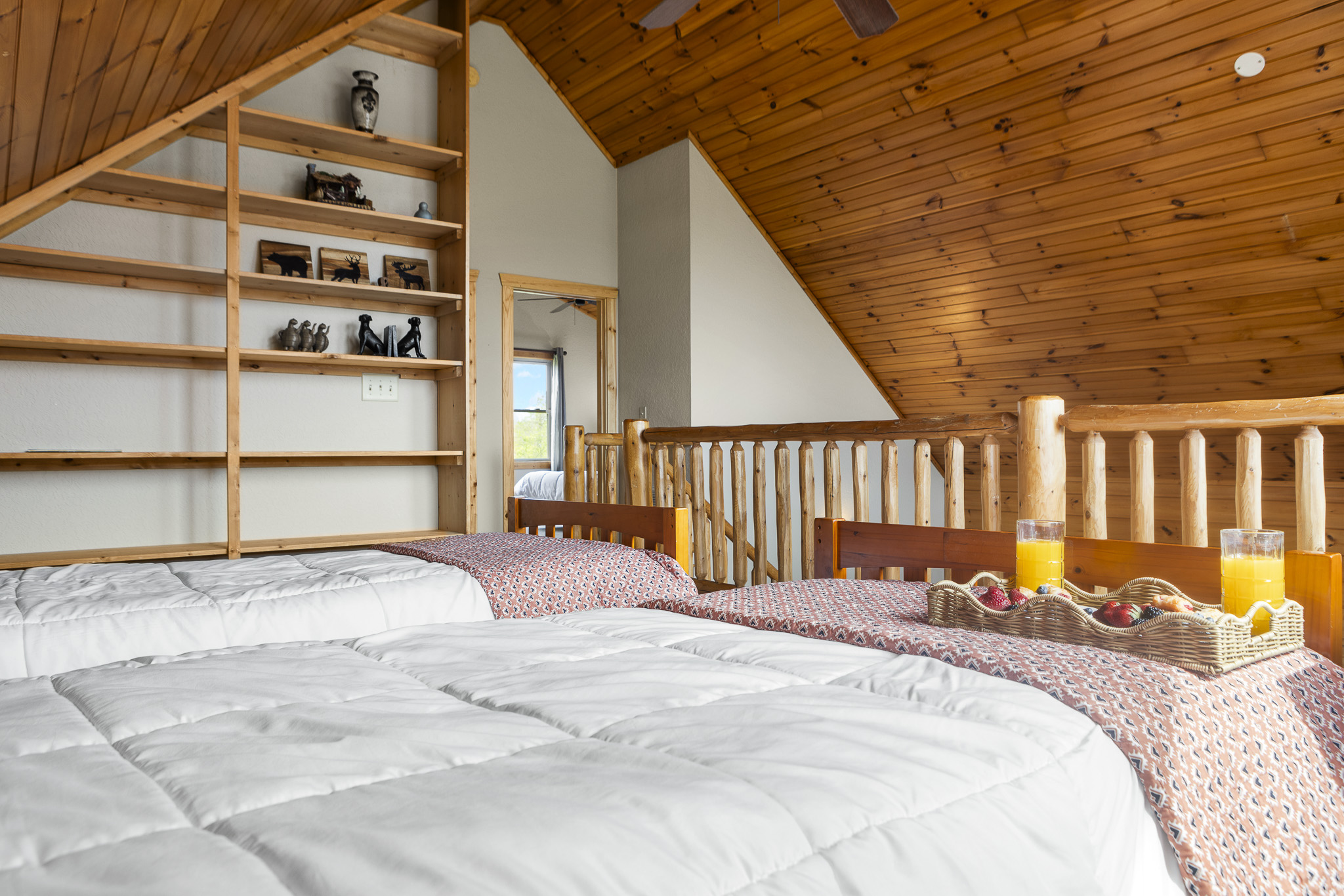Unwind in this charming retreat with scenic views and rustic wood accents!