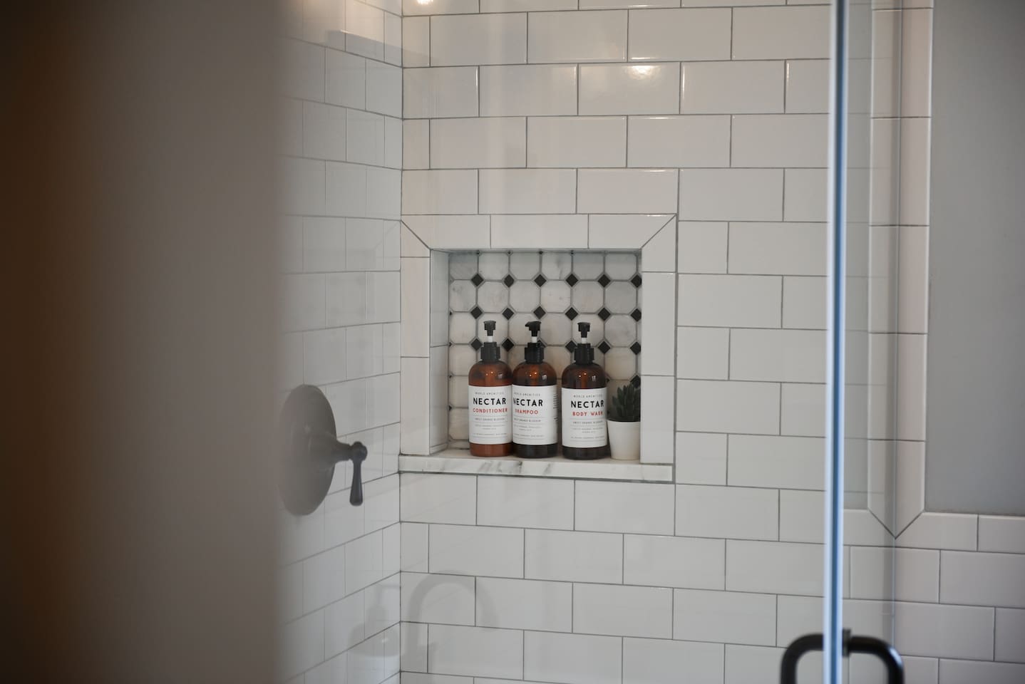 Shampoo, Conditioner, and Body Wash.