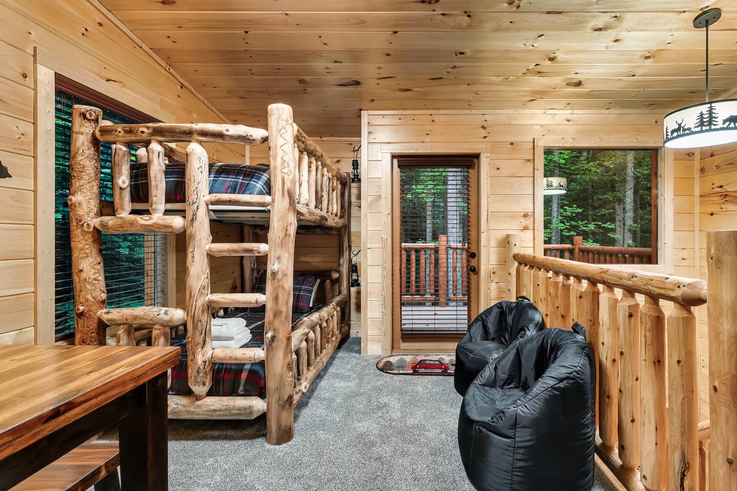 Bedroom #3 is the loft area with twin bunks and arcade