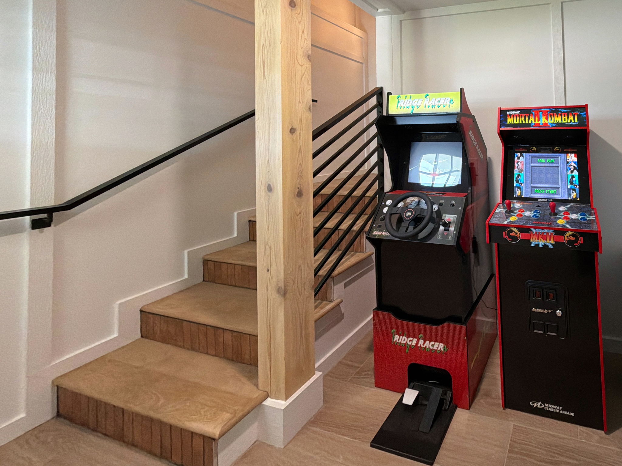 Two arcade games add another fun option for kids and adults between beach and pool time.