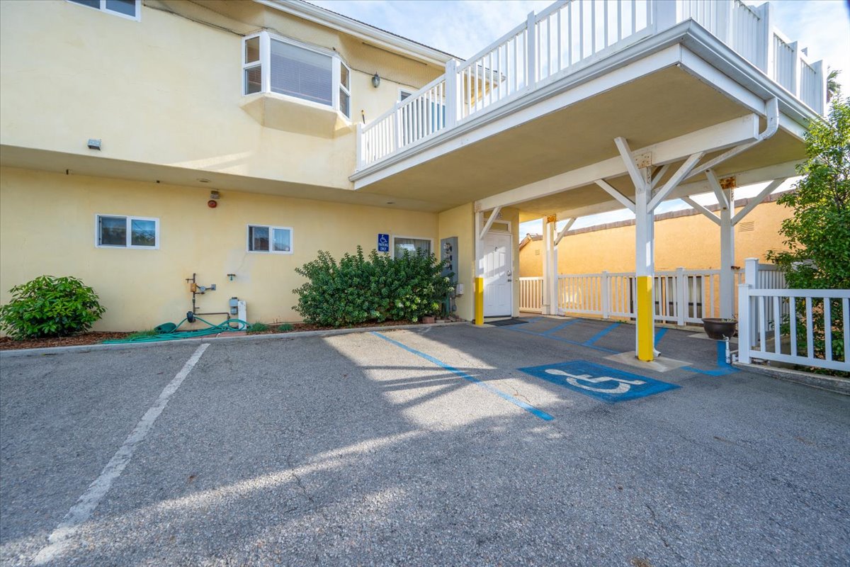 Parking and entry door