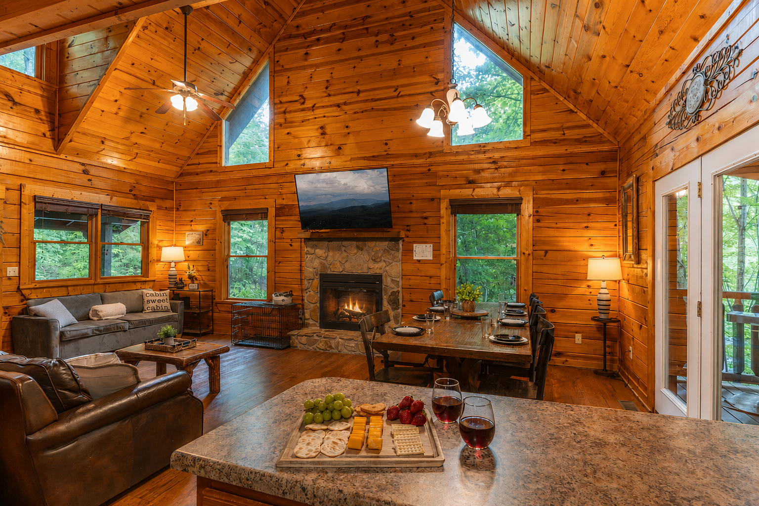 Our open main floor offers plenty of space to spread out yet still be together.