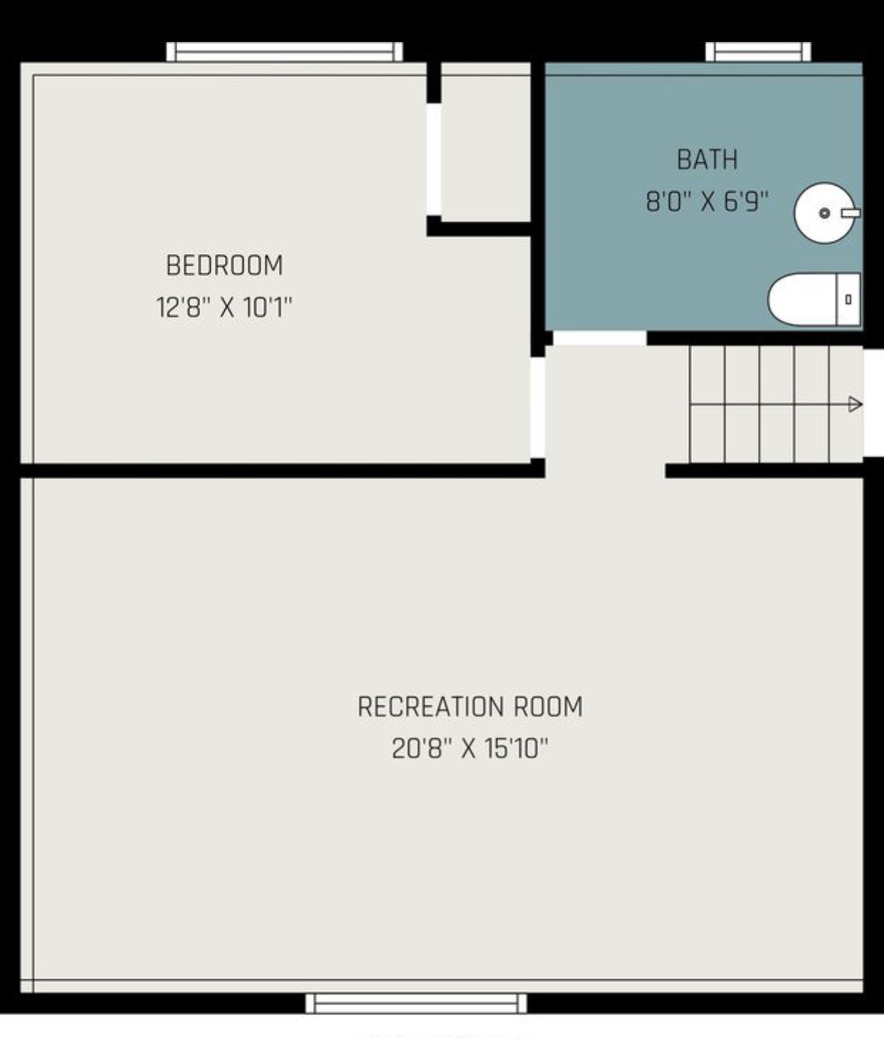 Coming July 2026. Winston Parkview.  Floorplan of lower level.  Featuring the 2nd King Bedroom, and Family Room. Fresh paint and lvp flooring throughout. Laundry is located in the bathroom. Our signature touches make this a place that feels like home.