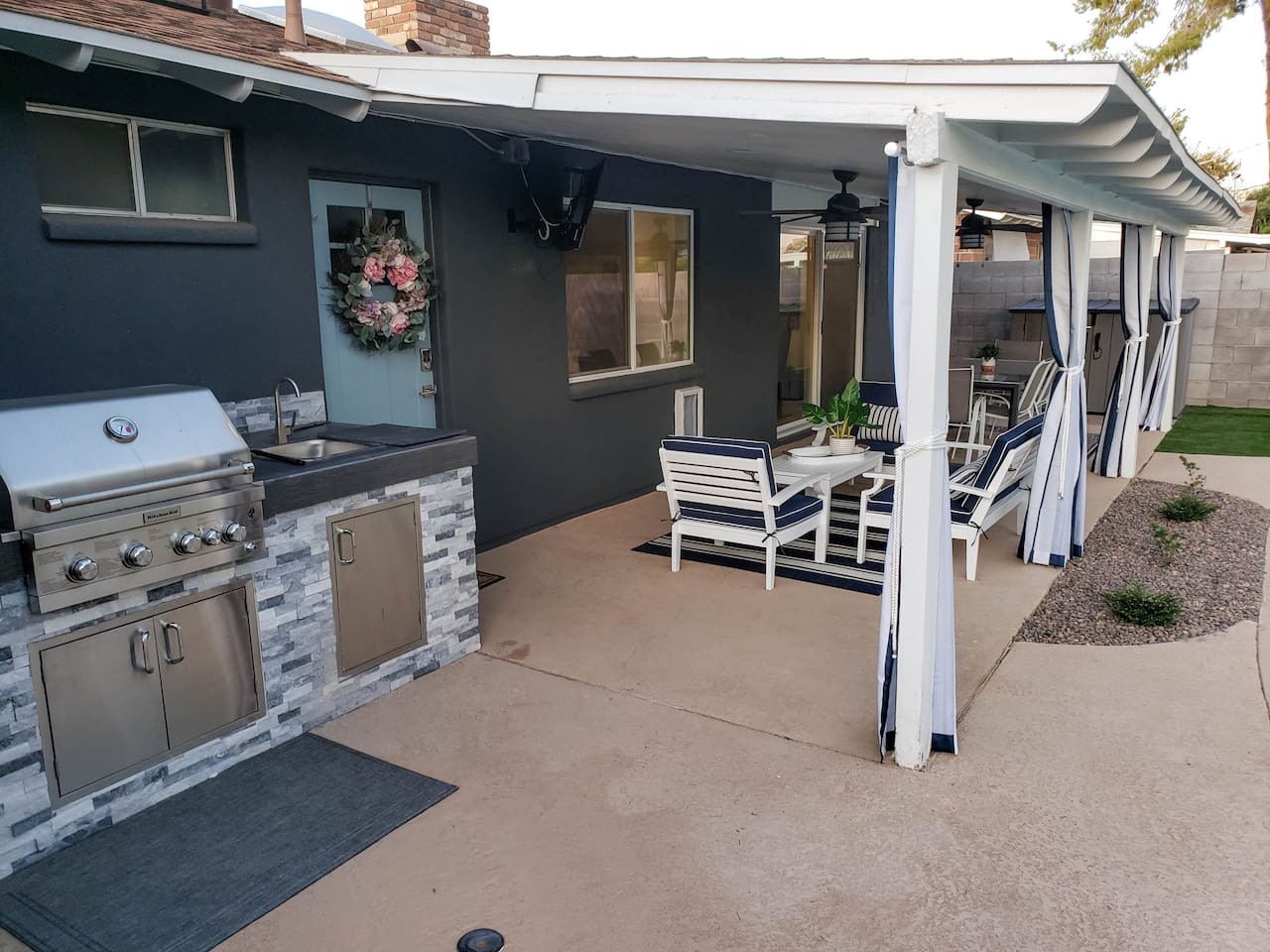 Plenty of space to BBQ and serve