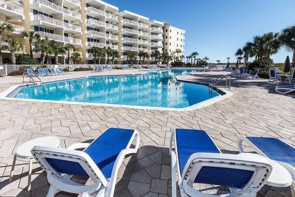 Relax at one of two pools on Gulf Side