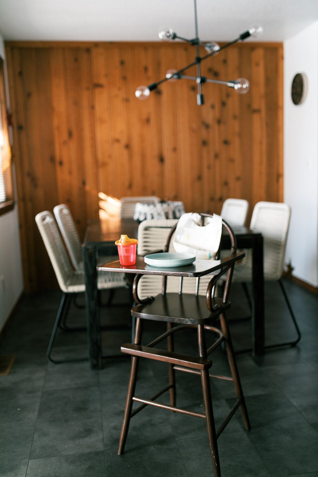 High Chair w/Kids Dinnerware