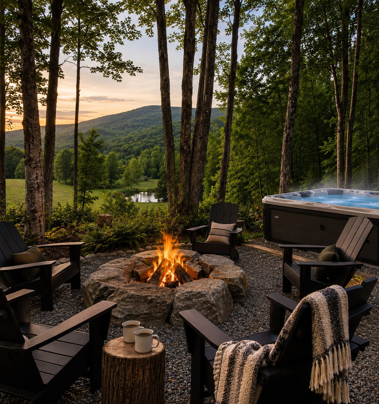 Fire pit at Hirsch Haus