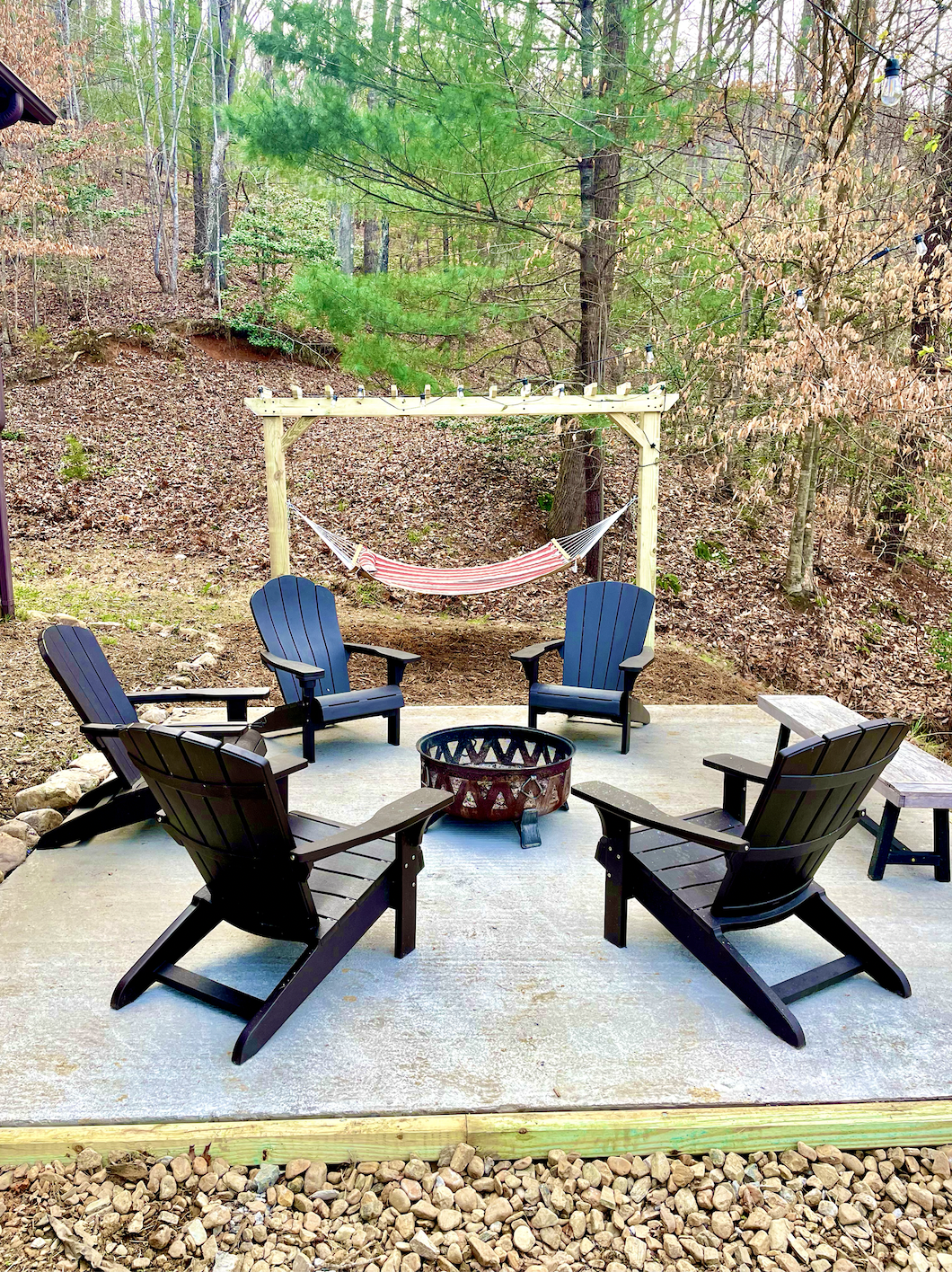 Roast smores by the firepit after a day of exploring the beautiful mountains