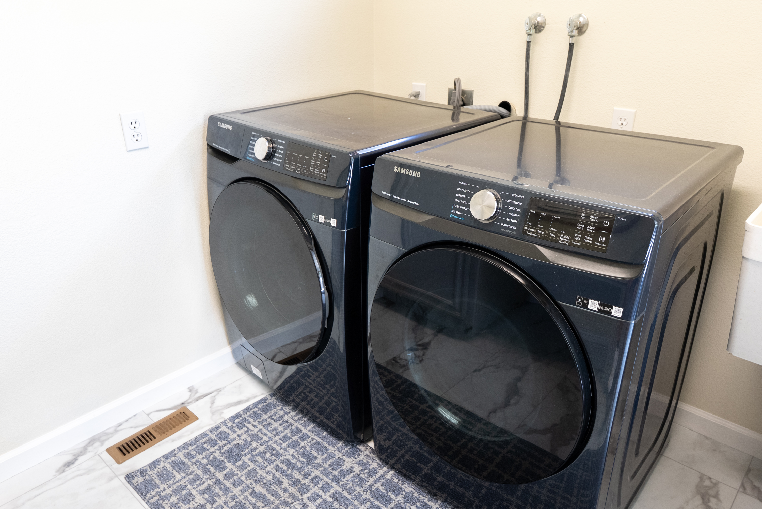 Modern high-end washer and dryer for your convenience.