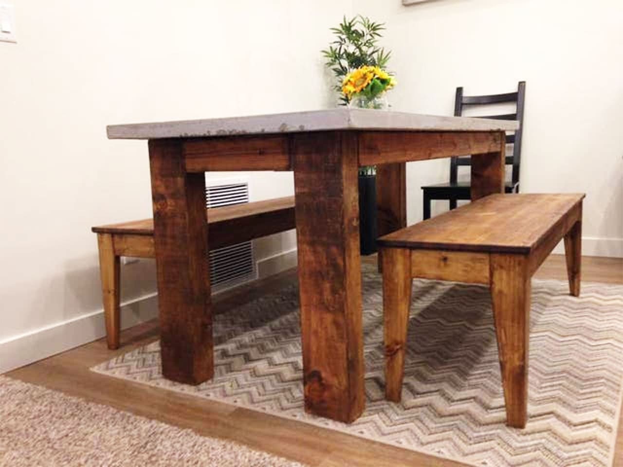 Hand-crafted Cement Table