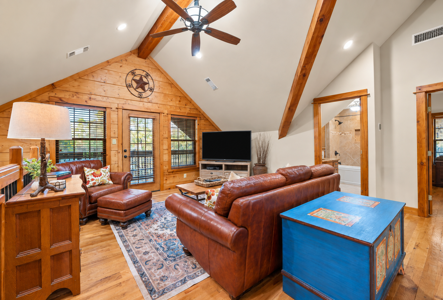 Claim a comfy sofa for movies and laid-back evenings.