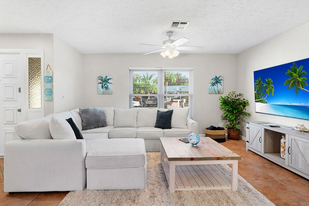 Smart TVs throughout the house allow guest to stream their favorites.