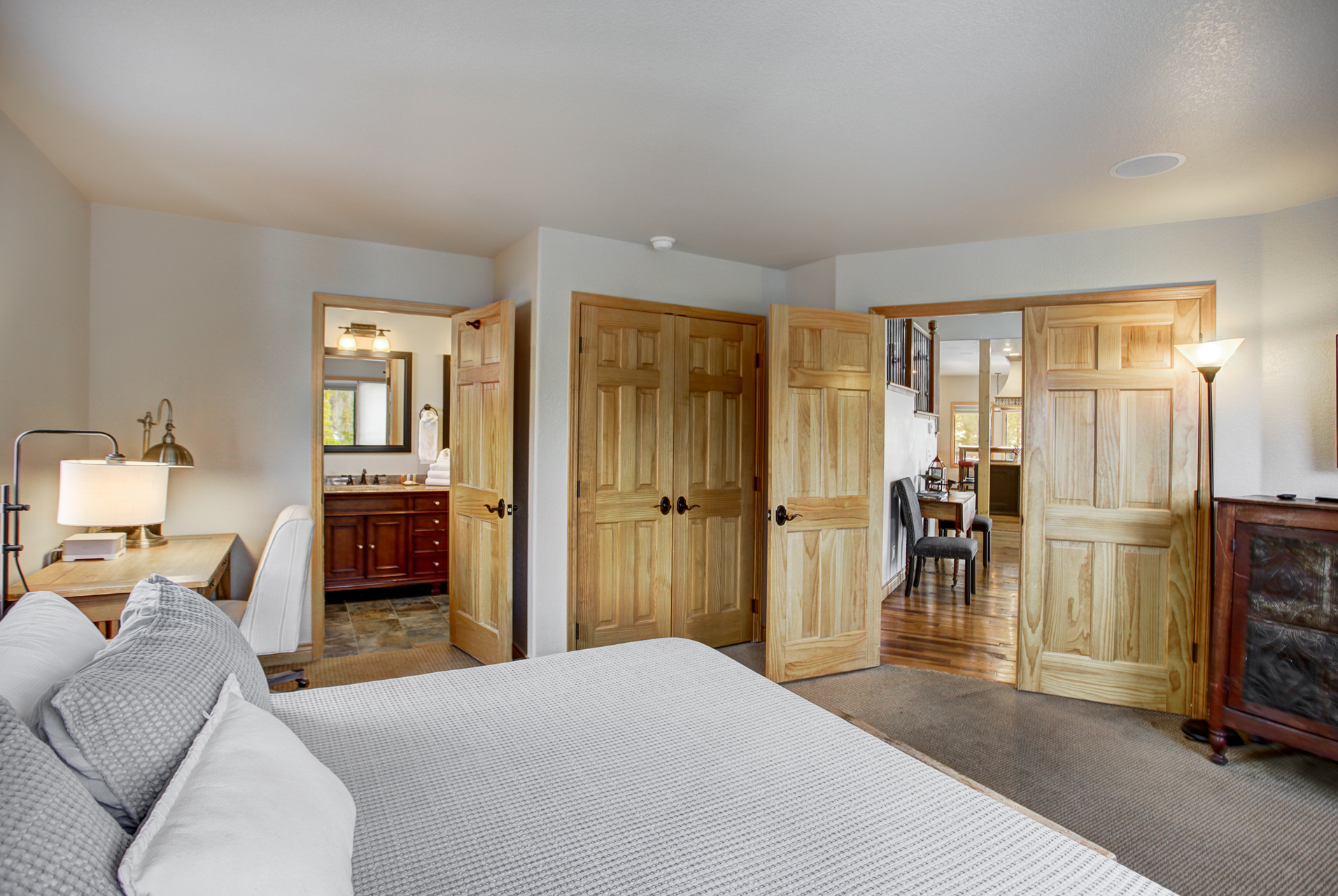 Bedroom #2 on Main Level with King Size bed and Private Bath.