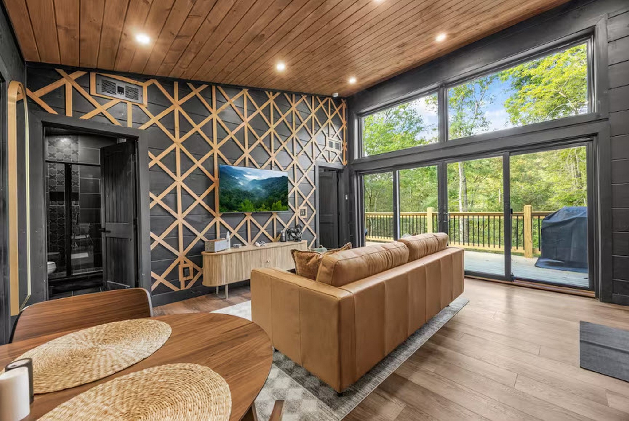 Open and cozy living and dining space