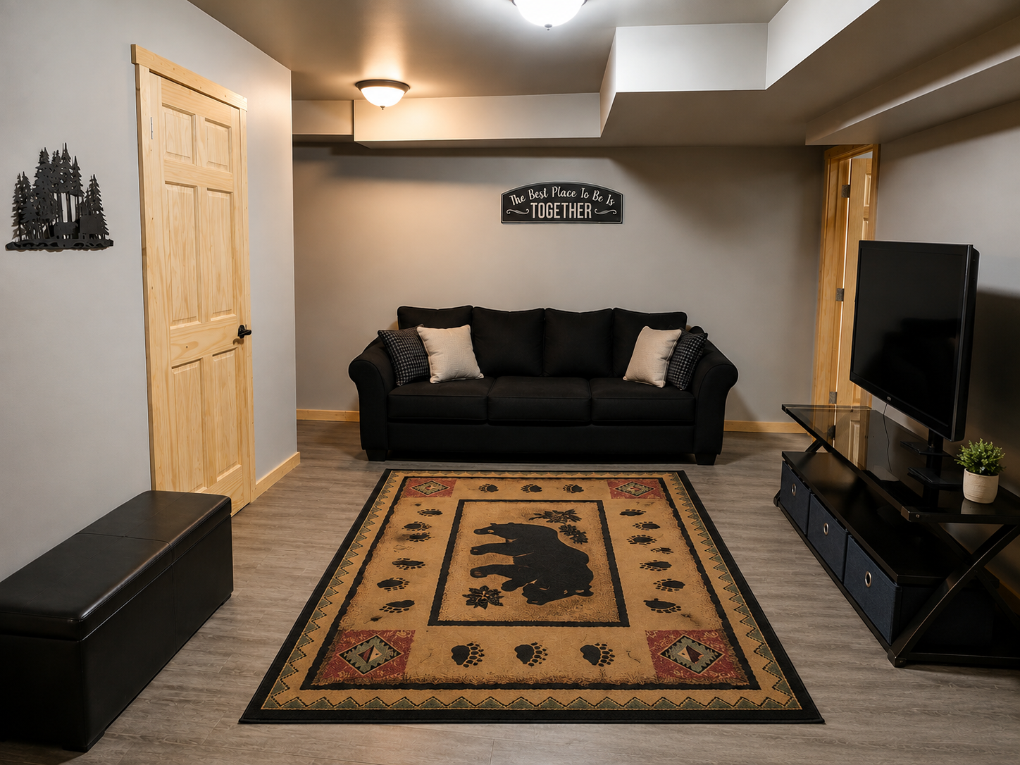 Living room area downstairs.