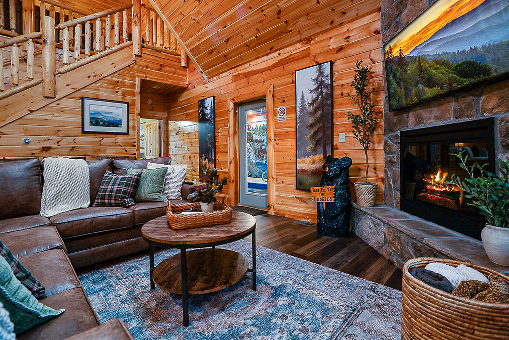 Cozy and stylish family room.