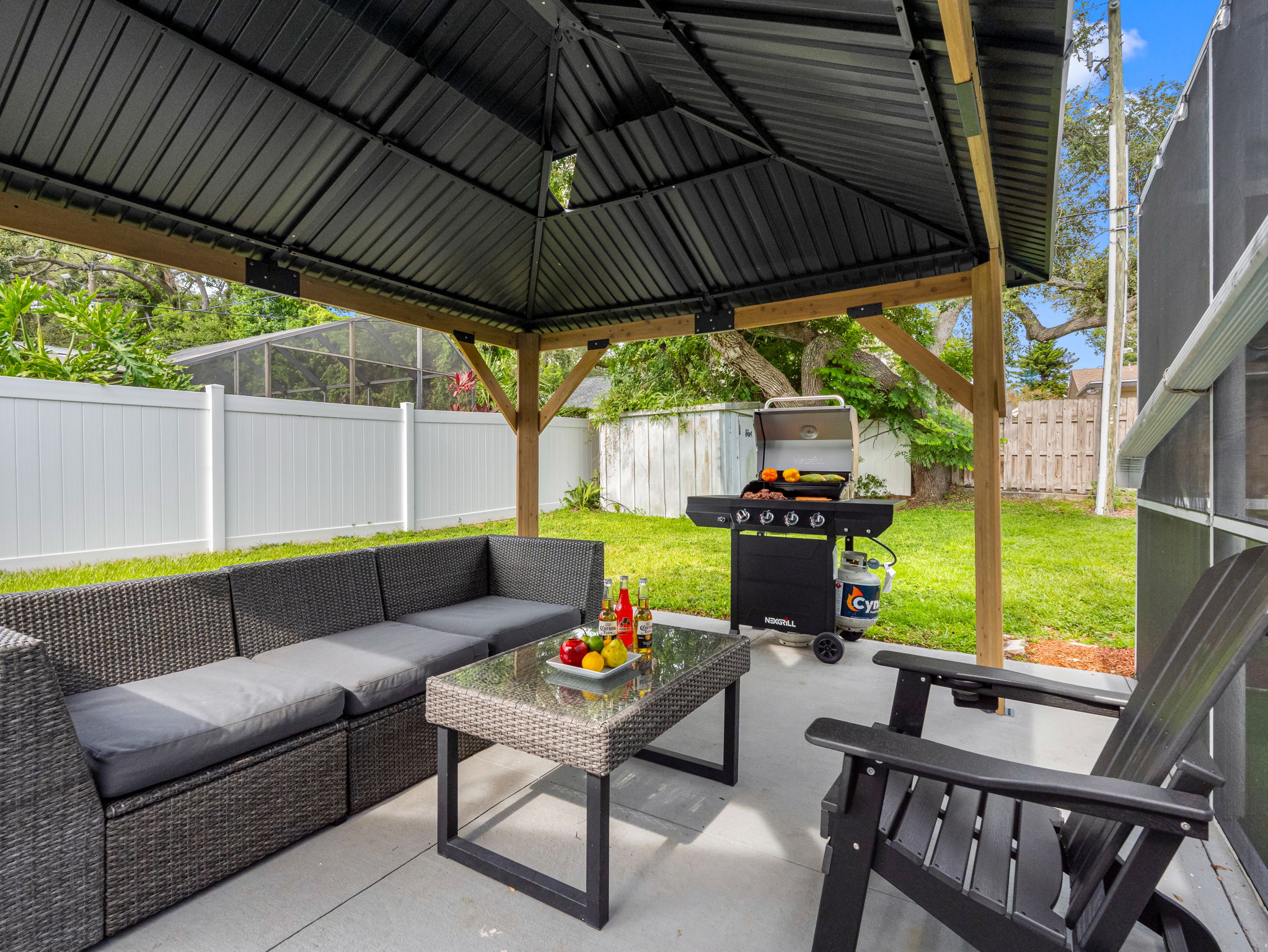 Whether you're escaping the midday sun or winding down after a swim, this lounge space provides the perfect blend of relaxation and convenience.