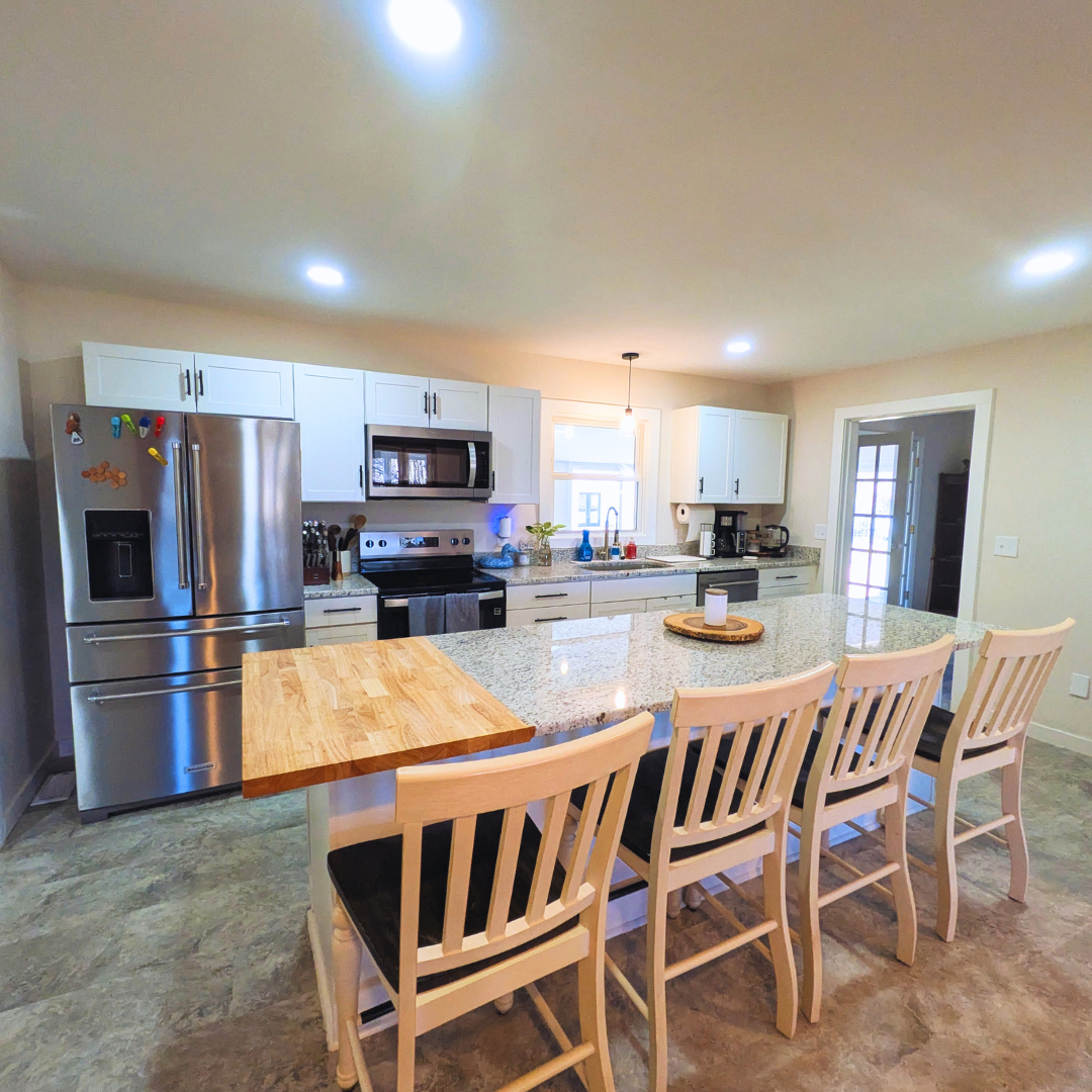 Spacious dining area ideal for shared meals, game nights, or planning the day’s adventures.