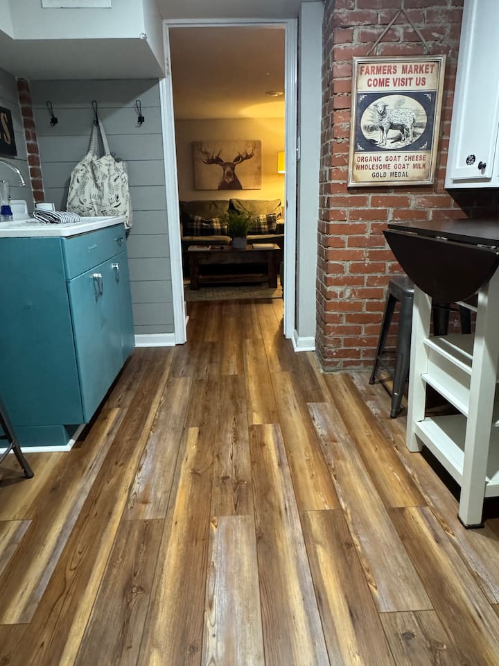 Newly laid beautiful flooring.   