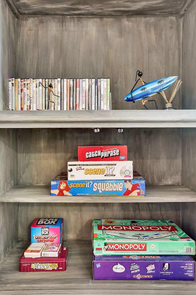 A Variety of DVDs and Games Available 