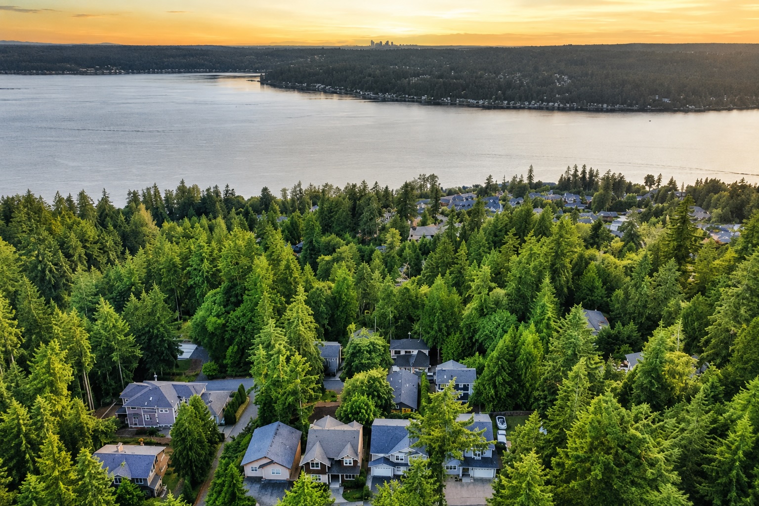 Drone Lake Sammaish home