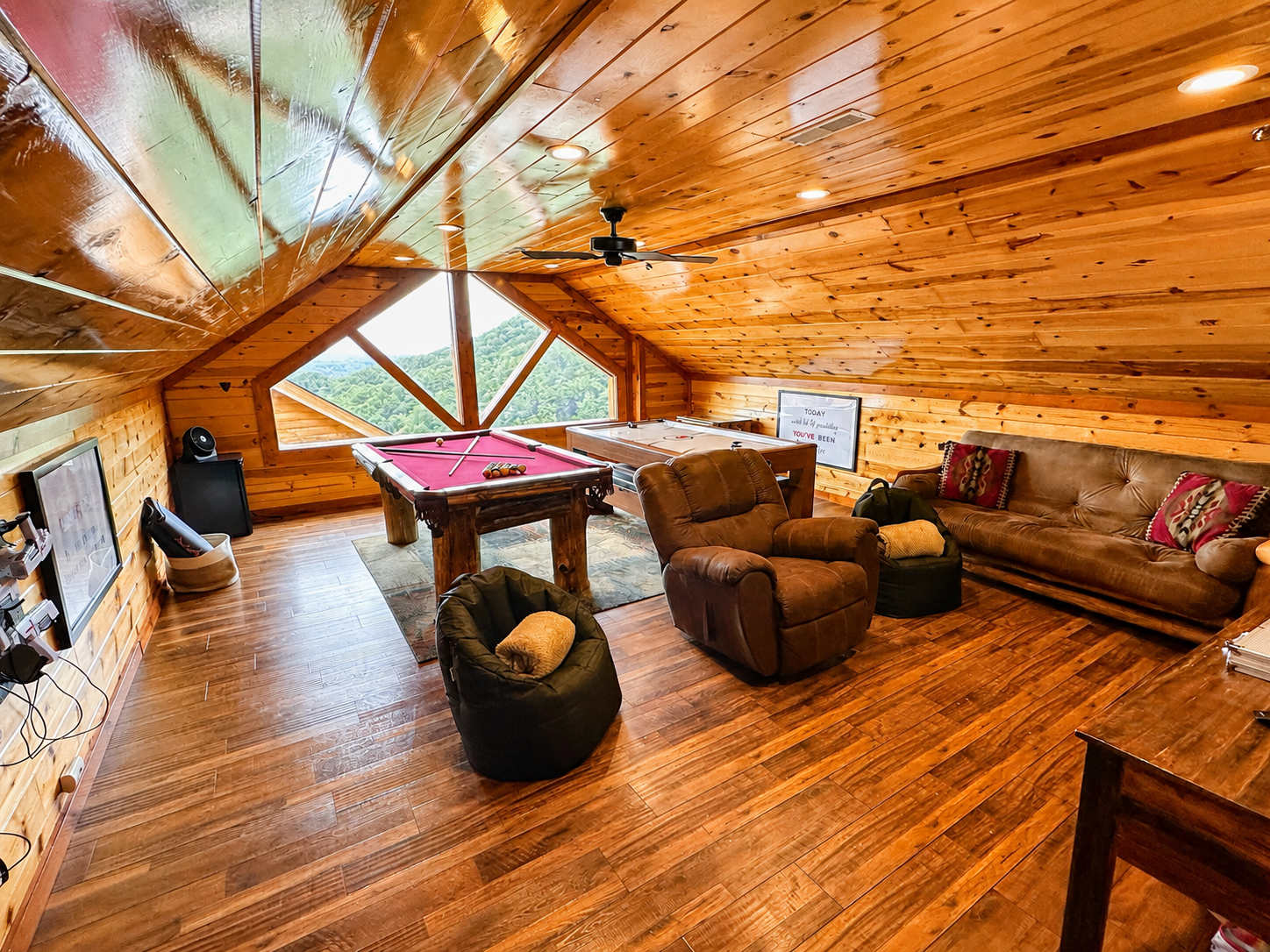 Cozy seating makes the loft the perfect space to chill, settle in for movie night or cheer on your favorite team.