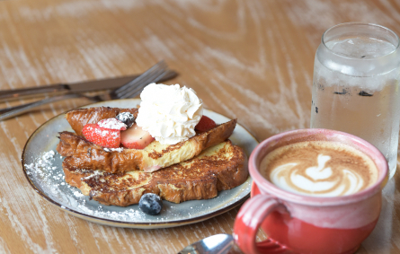 Relaxed breakfast morning after a romantic weekend in Myrtle Beach