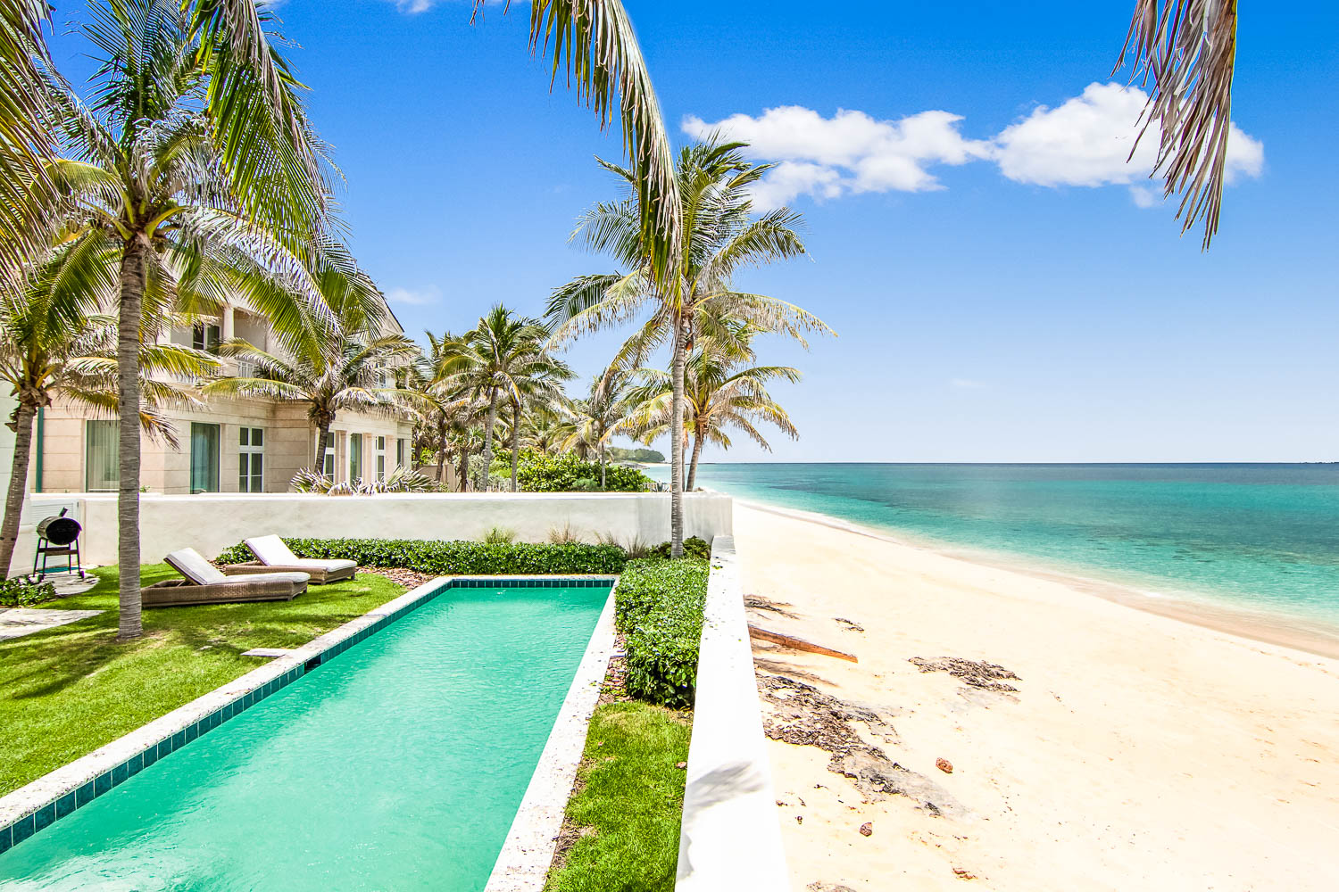 Oceanfront, beach views from your private  40' pool