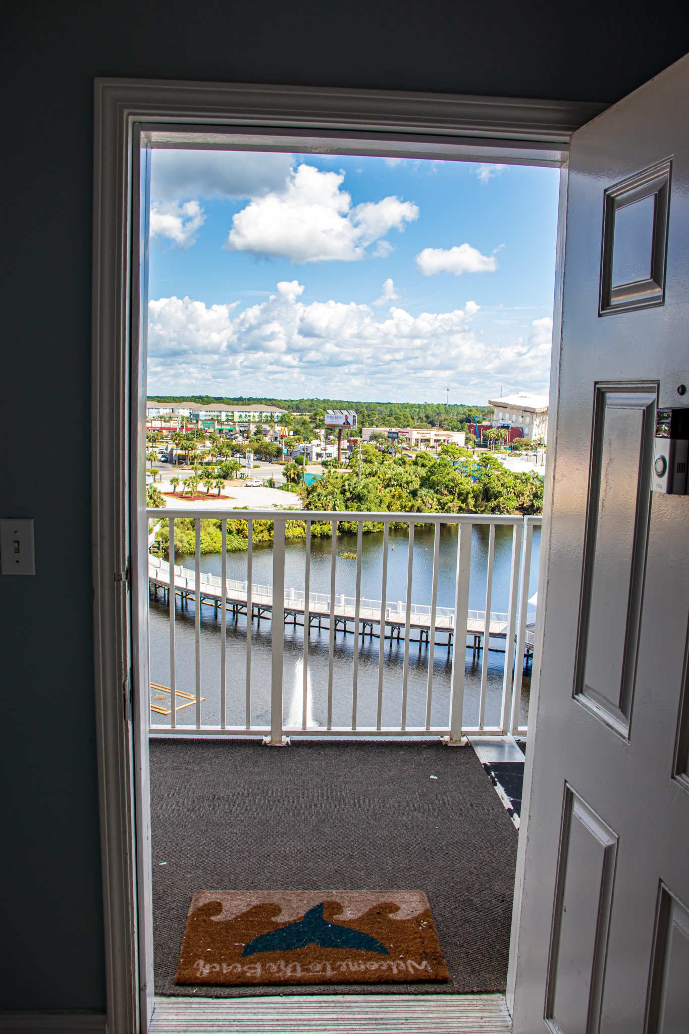 View of the lake from the front door
